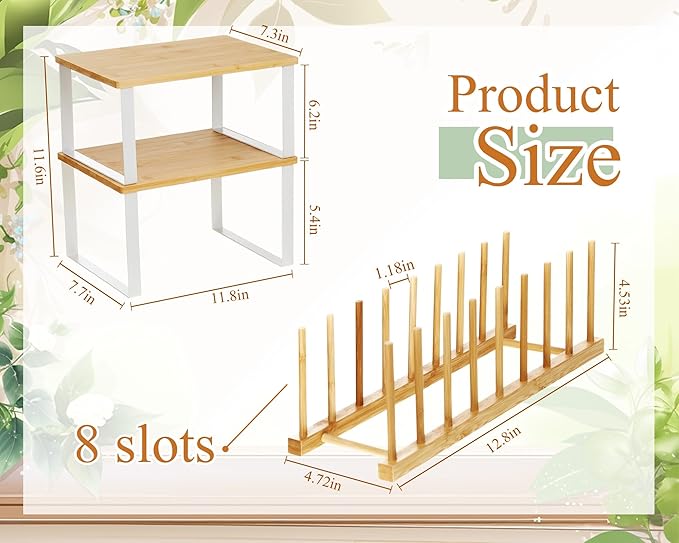 Marsui 4 Pcs Kitchen Organizer Accessories Set Cabinet Organizer Shelf and