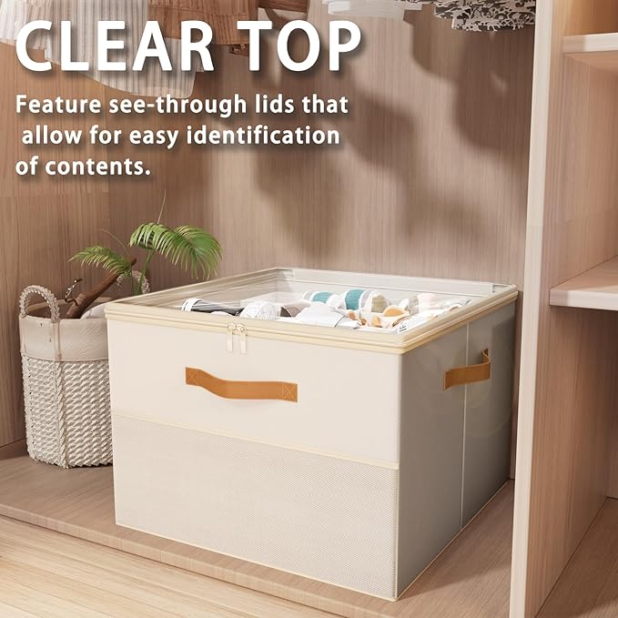 Shoe Organizer for Closet, 2 Pack Foldable Shoe Storage Organizer Box Bin