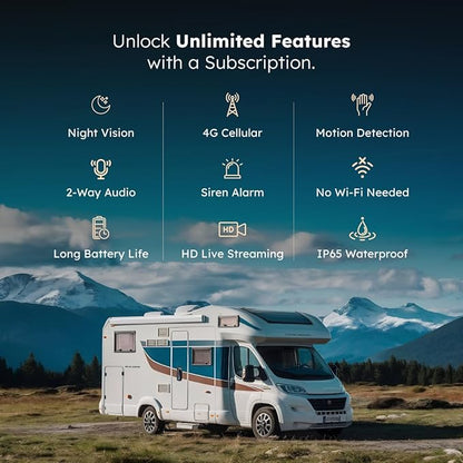 Waggle RV/Pet Temperature Monitor Lite + 4G Mini Camera Bundle