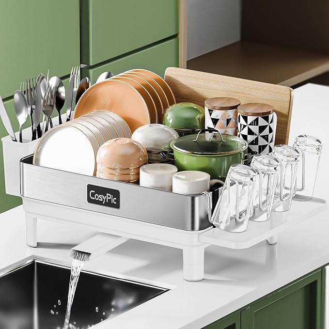 Dish Racks, Thicker Premium 304 Stainless Steel Dish Drying Rack