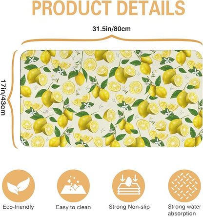 Kitchen Countertop Dish Drying Mat, Super Absorbent Coffee Bar Mat