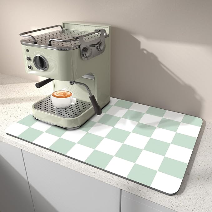 Dish Drying Mat for Kitchen Counter, Absorbent Stain-Resistant Countertop
