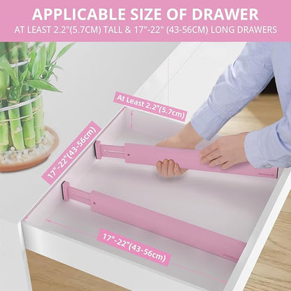 ANTOWIN Expandable Bamboo Drawer Dividers Organizers, Drawer Separators Splitter