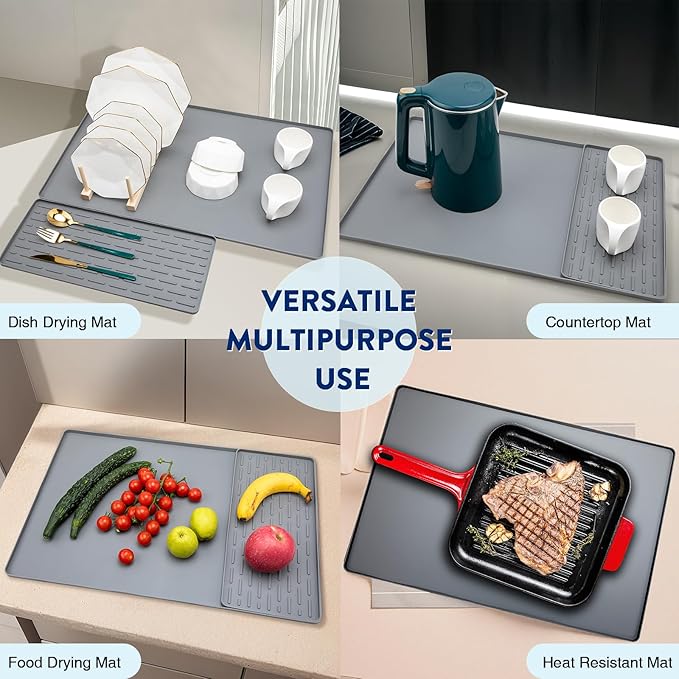 Silicone Coffee Mat, Eco-friendly, Hygienic Drying Pad, Leak-Proof and Non-Slip