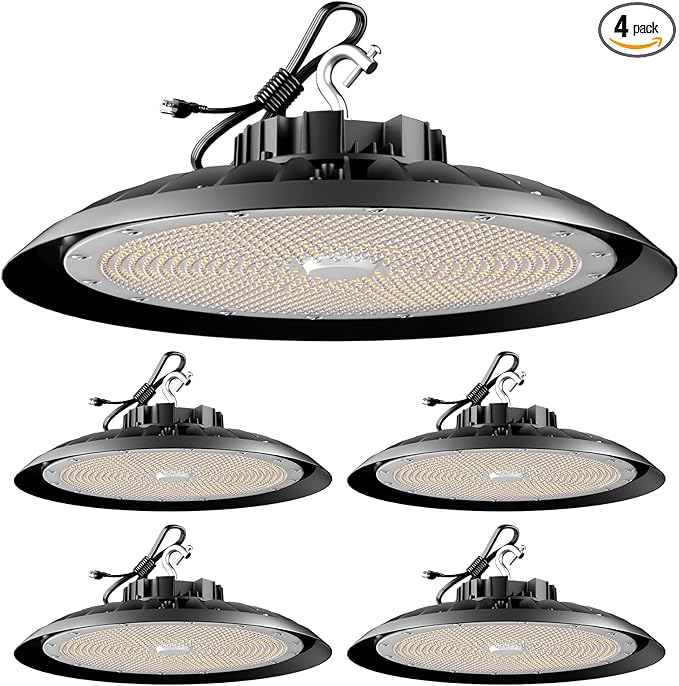 ACOHOOK 420W LED High Bay Light 5000K Daylight UFO Commercial Bay Light