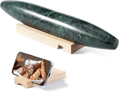Natural Marble French Rolling Pin, 12 inch Kitchen Baking Tool