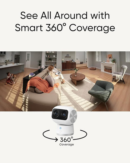 eufy Security Indoor Cam S350, Dual Cameras, 4K UHD Security Camera