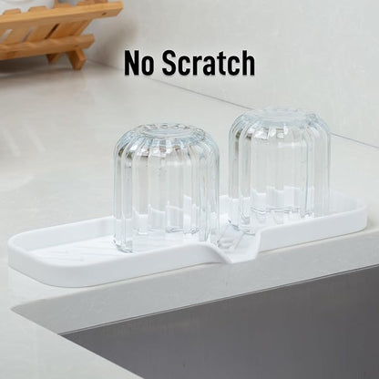 Zulay Kitchen Large Silicone Sponge Holder – Flexible Sink Organizer Tray