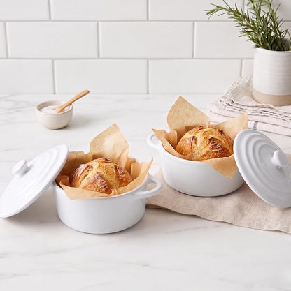 Kook Ceramic Mini Cocotte Set, Small Casserole Dishes