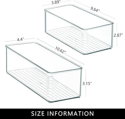 Qilinba 8 PACK Drawer Organizer Bins Bathroom Deep Drawer Silverware Organizers