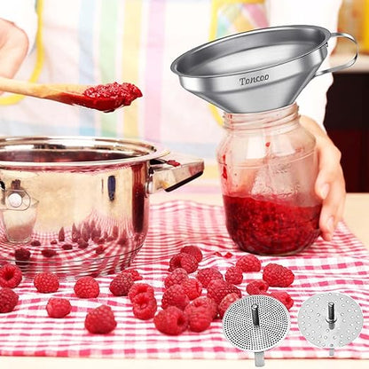 Toncoo 6 Pack Stainless Steel Funnels