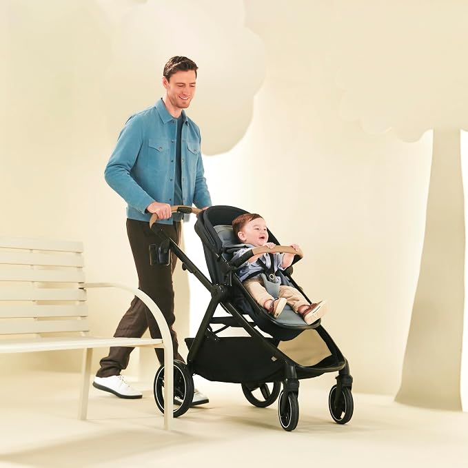 Maxi-Cosi Zelia Pro 5-in-1 Travel System with Mico Pro Infant Car Seat and Baby Stroller Combo, Reversible Seat, Large Wheels, Adjustable Handle, Newborn to Toddler, Lightweight, Classic Oat