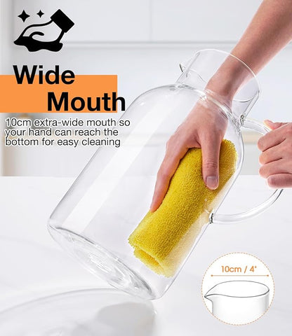 LUNA&MANTHA 1 Gallon Glass Pitcher