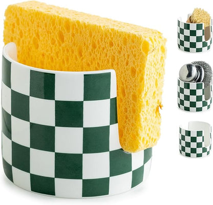 Zoeeker Ceramic Kitchen Sponge Holder, Dish Sponge Holder Suitable