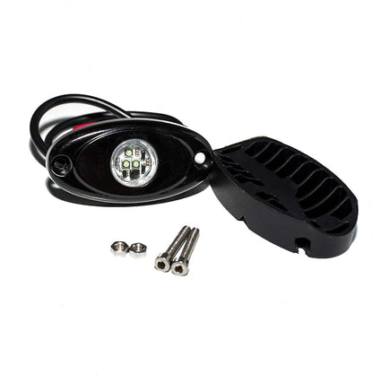 YONEDA 4 Pods Blue Rock Lights 6000K 3LED Bright LED Underglow Lights IP68 Waterproof for Trucks SUV UTV ATV RZR Car Boats Pickup Motorcycle