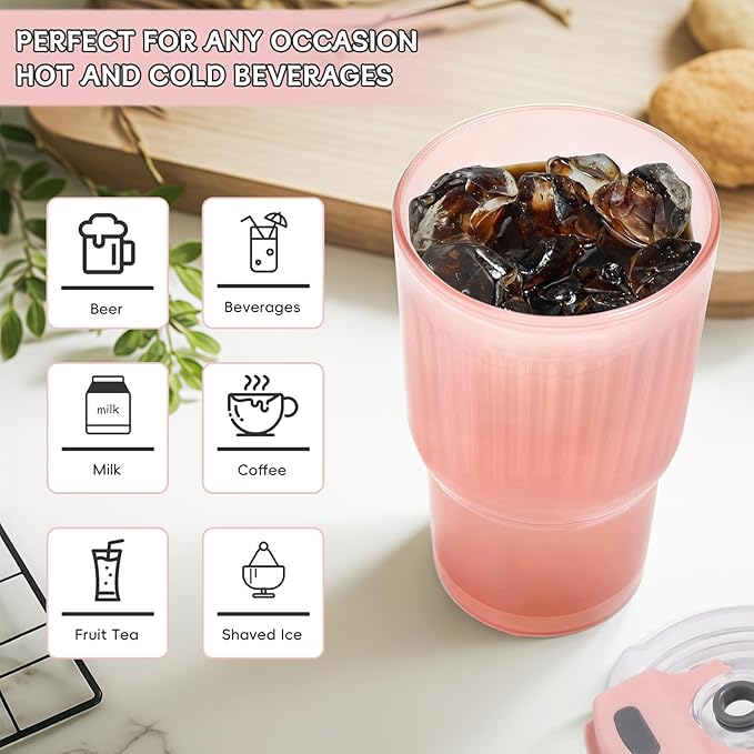 Iced Coffee Cups with Lids: Coffee Bar Accessories