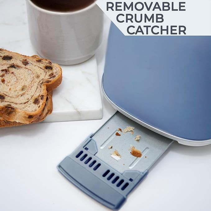 Rae Dunn Retro Rounded Bread Toaster, 2 Slice Stainless Steel Toaster