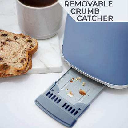 Rae Dunn Retro Rounded Bread Toaster, 2 Slice Stainless Steel Toaster