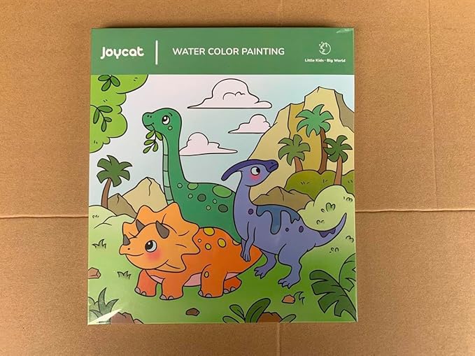 JoyCat Paint with Water Coloring Books for Toddlers, Watercolor Painting Sets for Kids Ages 3-5 4-8, Arts and Crafts Drawing Activities Toy Birthday Gift for Boys Girls (Dinosaur & Vehicle)