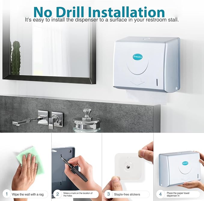 Folded Paper Towel Dispenser Wall: Modunful Compact ABS Dispenser