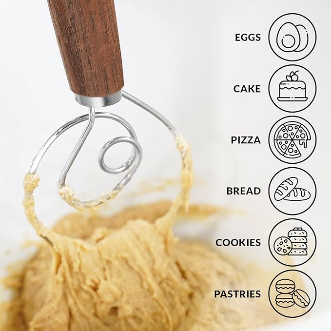 Zulay Kitchen 13 Inch Danish Dough Whisk