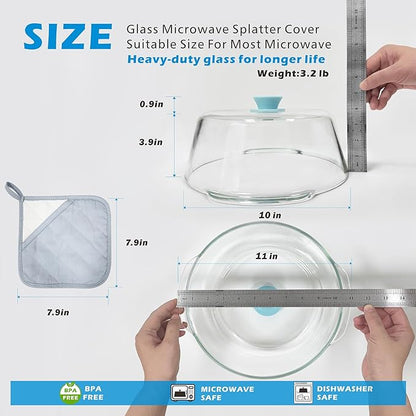 Tall Glass Microwave Splatter Cover