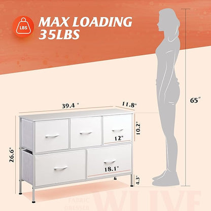 WLIVE White Dresser for Bedroom