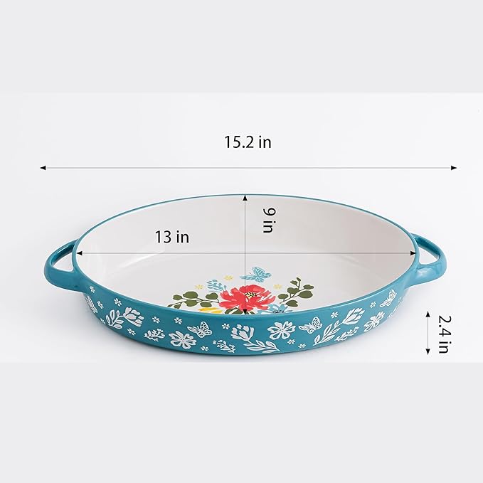 Baking Dish Casserole Dish Ceramic Au Gratin Baking Dish Lasagna Pan Oval