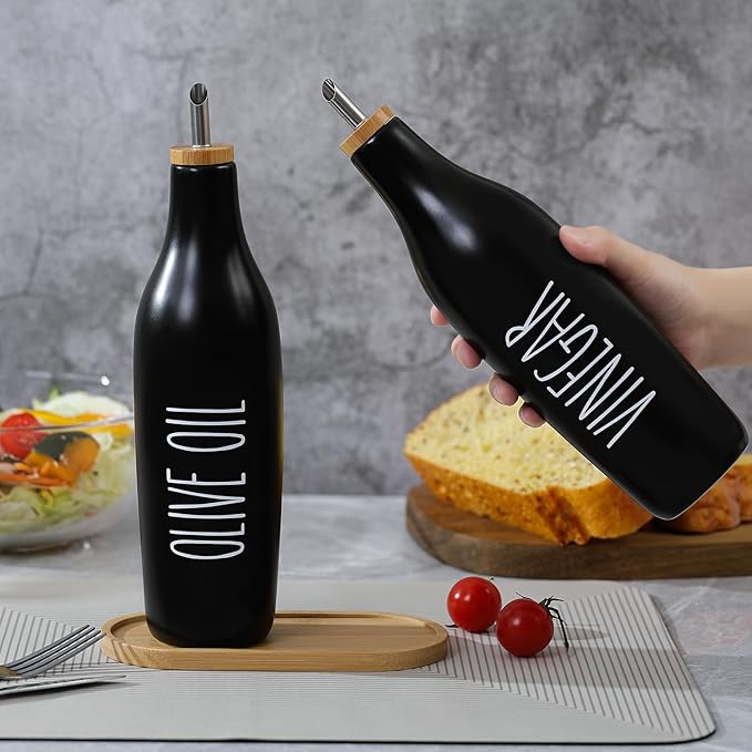 HOMCDALY Ceramic Olive Oil Dispenser