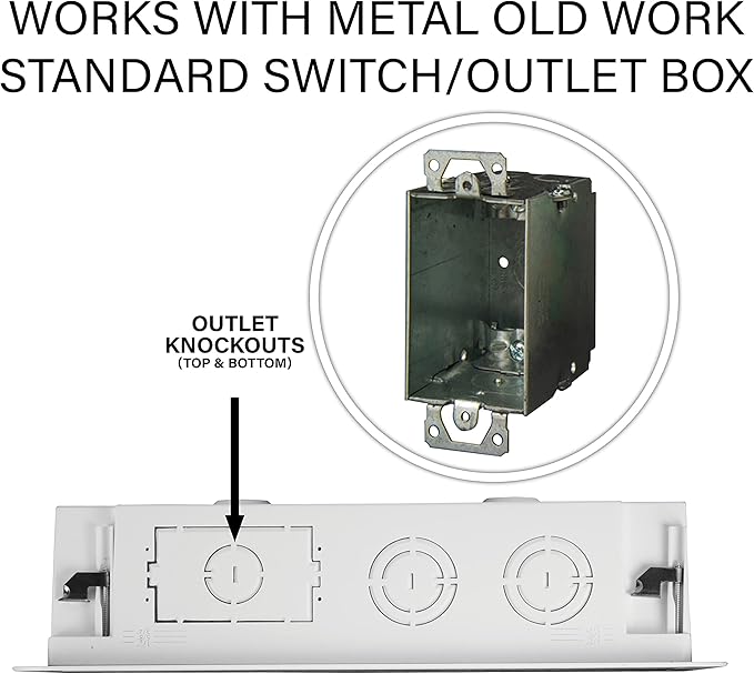 Legrand - OnQ Cable Management, In-Wall Media Box, Dual Purpose Structured