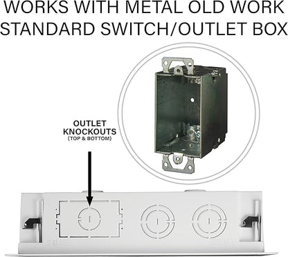 Legrand - OnQ Cable Management, In-Wall Media Box, Dual Purpose Structured