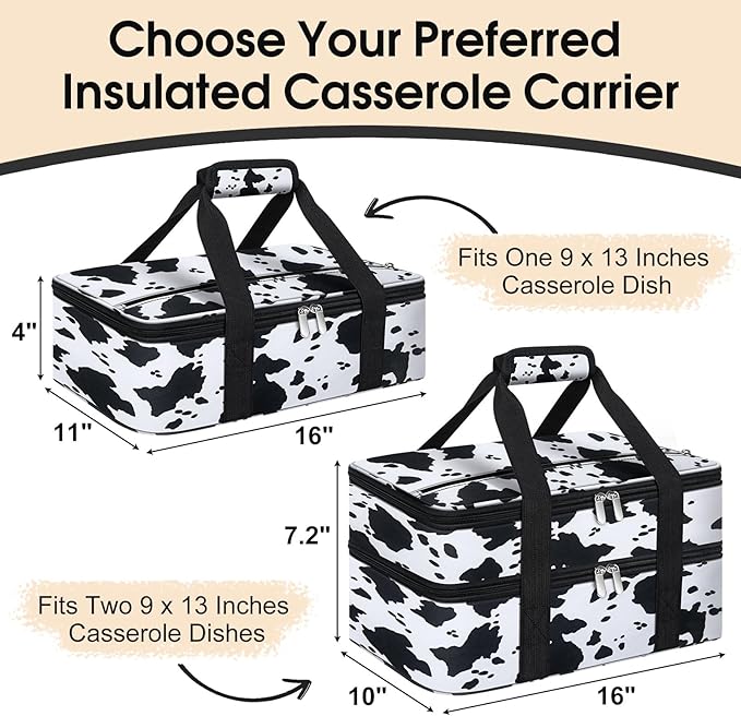 Insulated Casserole Carrier, Portable Casserole Carrier