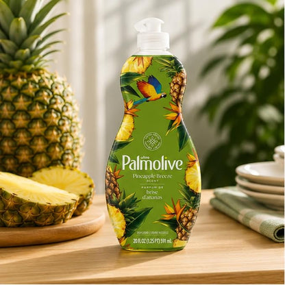 Cleaning Palmolive Liquid Dish Soap Pineapple Breeze 591ML-2 Ct