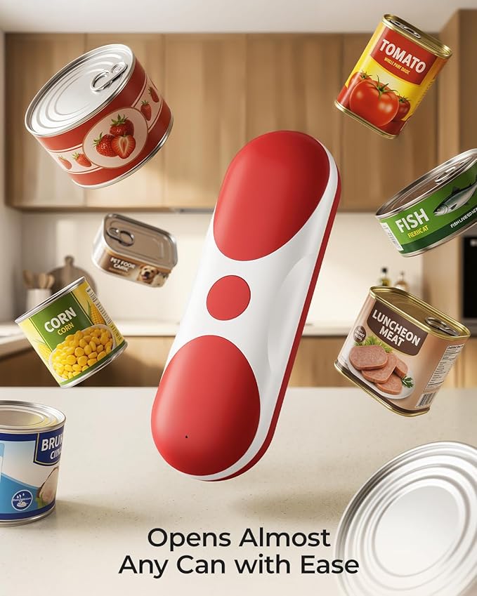 Electric Can Opener, One-Touch Automatic Can Opener, USB Rechargeable Electric