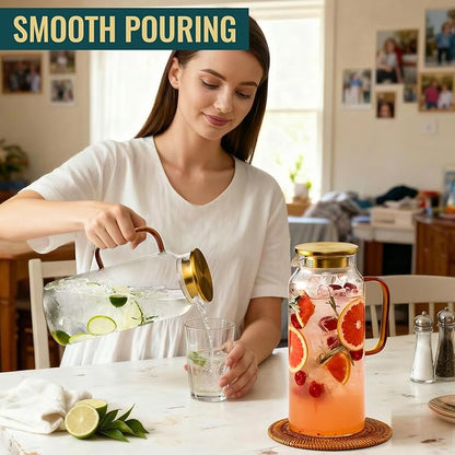 4 Pack 2 Liter/68 oz Glass Pitcher