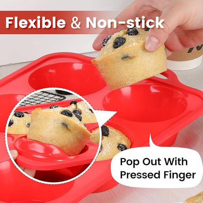 CAKETIME Jumbo Muffin Pan, 3.5 Inch Large Muffin Pan