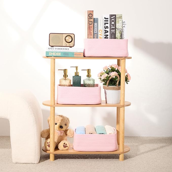 MiniArk Small Storage Baskets for Organizing | Closet Organizer Bins | Shelf