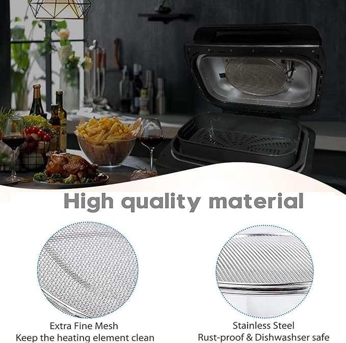 2-Pack Splatter Shield for Ninja Foodi FG551, 304 Stainless Steel Reusable