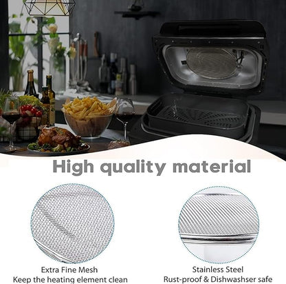 2-Pack Splatter Shield for Ninja Foodi FG551, 304 Stainless Steel Reusable