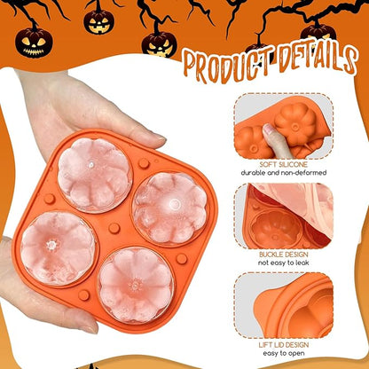 Orange 3D Pumpkin Ice Cube Tray