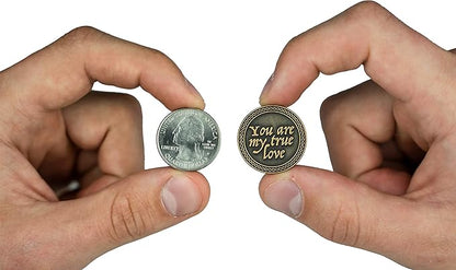 Bulk Set of 10 Romantic Love Expression Coins, You are My True Love, & The Best Thing That Ever Happened to Me, Anniversary Pocket Tokens for Date Night, Love Gift for Men & Women, from Him or Her