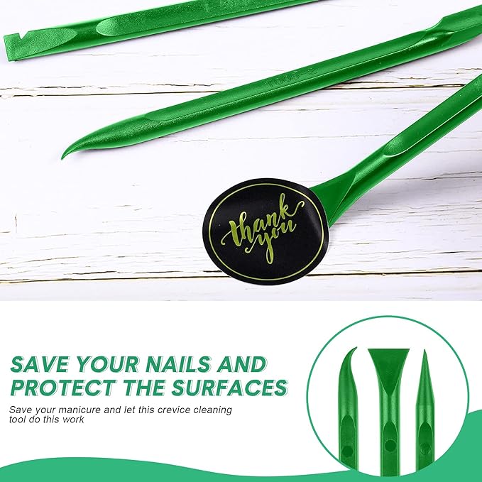 9 Pieces Plastic Scraper Tool Scratch Free Crevice Cleaning Sticker Remover Tool Multipurpose Non Scratch Scrapers for Tight Spaces, Kitchen, Crevices, Auto Detailing, Paint