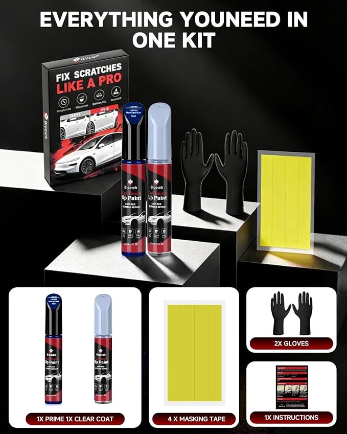 Moonlight Blue Pearl LX5R/W1 for Audi Touch Up Paint Kit[2K Clear Coat Included],Exact Color Match Touch Up Paint for Chip and Scratch