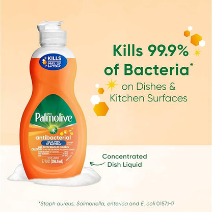 Palmolive Ultra Antibacterial Dish Liquid, Orange Scent, 9.7 fl oz