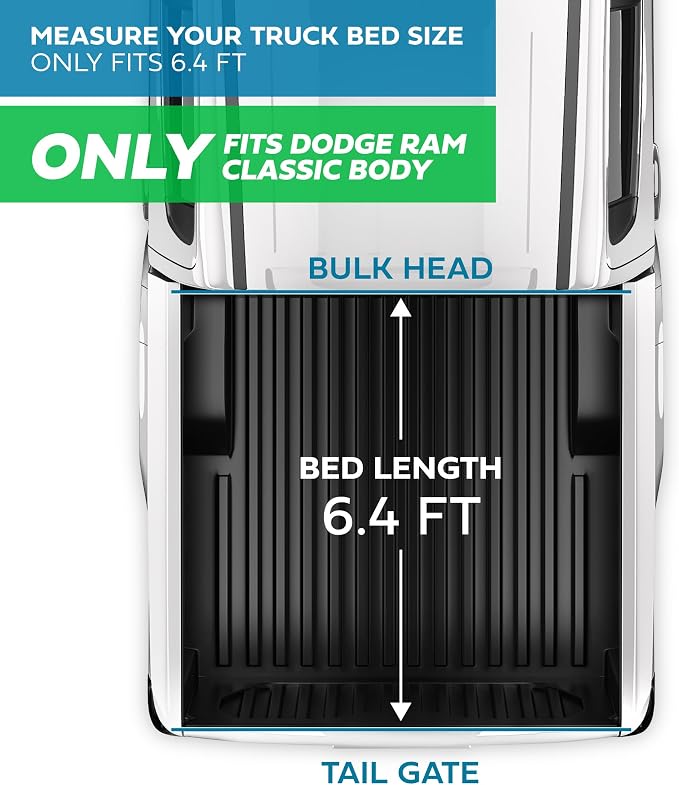 Camo Truck Tonneau Cover for Ram 1500 (2002-2018), RAM 1500 Classic (2019-2024), Ram 2500/3500 (2003-2025) 6.4 ft Bed Soft Roll-Up All-Weather Truck Bed Cover Camo Graphic Classic Body Only NO RAMBOX