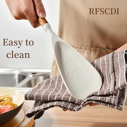 White Silicone Cooking Utensils Set, Kitchen Utensils Set 7 Pcs