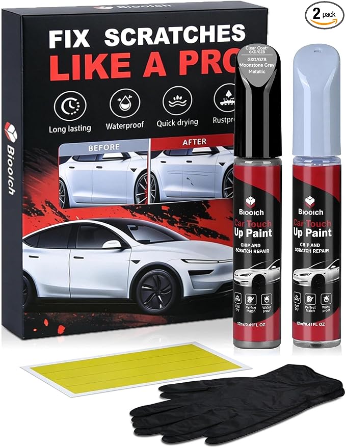 Moonstone Gray Metallic GXD/GZB for Buick Touch Up Paint Kit[2K Clear Coat Included],Exact Color Match Touch Up Paint for Chip and Scratch