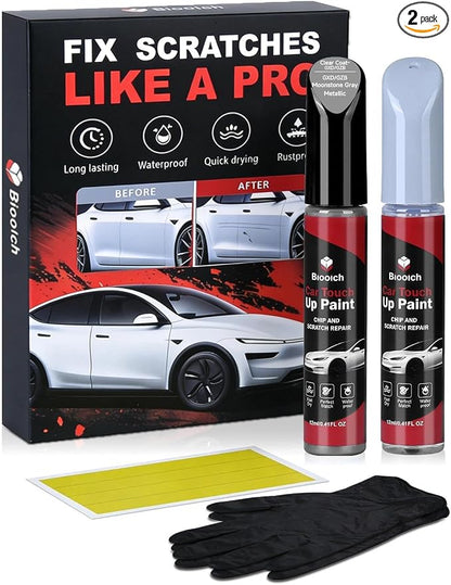 Moonstone Gray Metallic GXD/GZB for Buick Touch Up Paint Kit[2K Clear Coat Included],Exact Color Match Touch Up Paint for Chip and Scratch