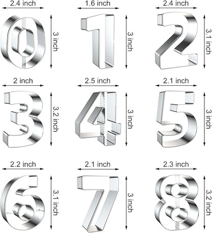 Number Cookie Cutter Set 3 Inch