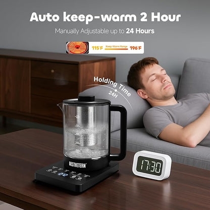 Electric Tea Kettle with Infuser Temperature Control and Automatic Shut Off 24